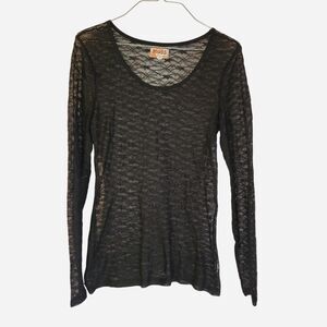 Mudd Clothing Women's Black Lace Shirt